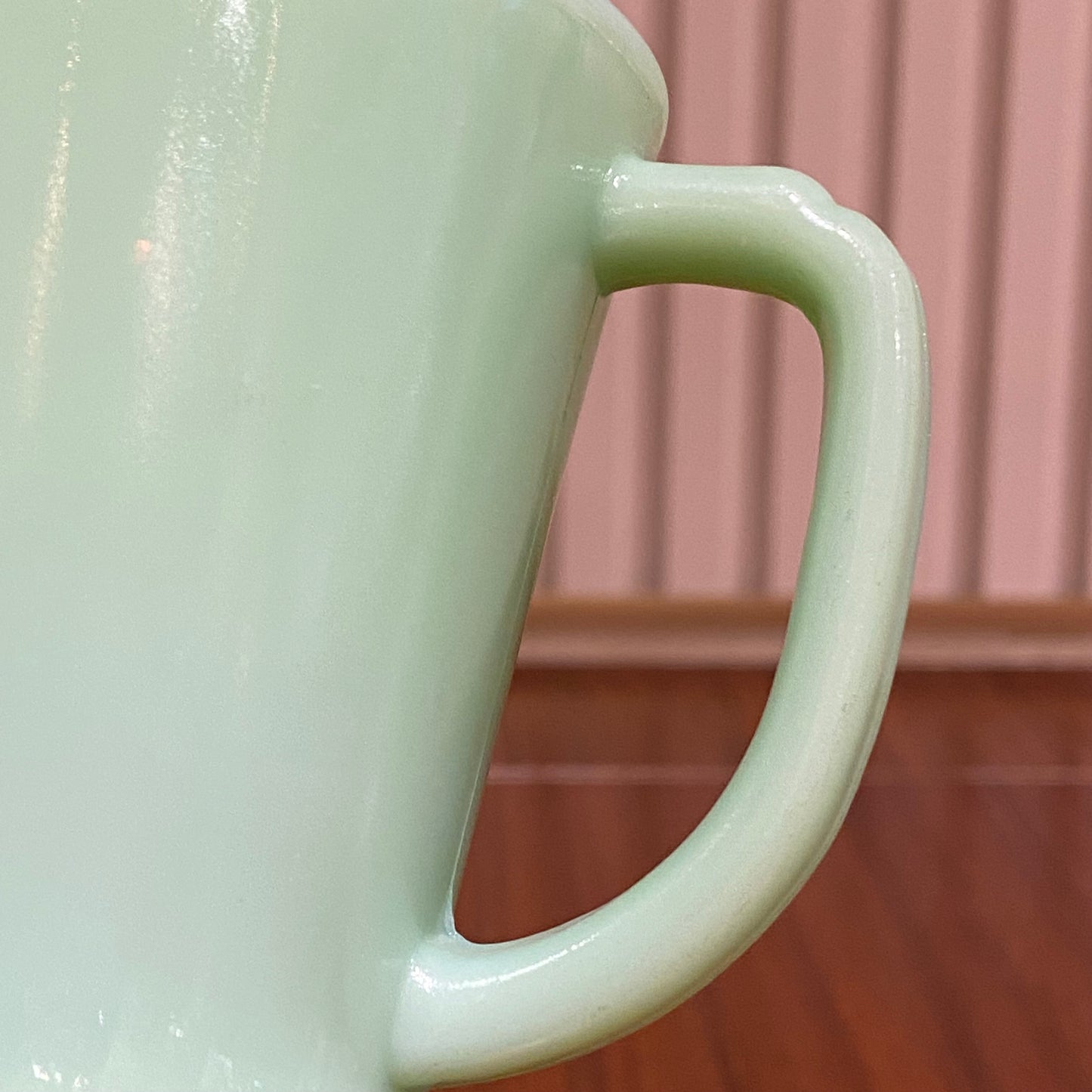 FireKing Jadeite D handle Mug, Made in USA 1960s (D1)