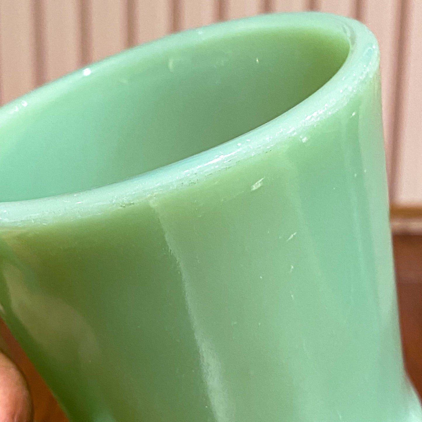 FireKing Jadeite D handle Mug, Made in USA 1960s (D8)