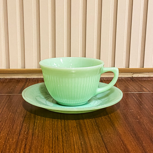 FireKing Jane Ray Cup & Sauce 1950s-60s with logo (JR5)