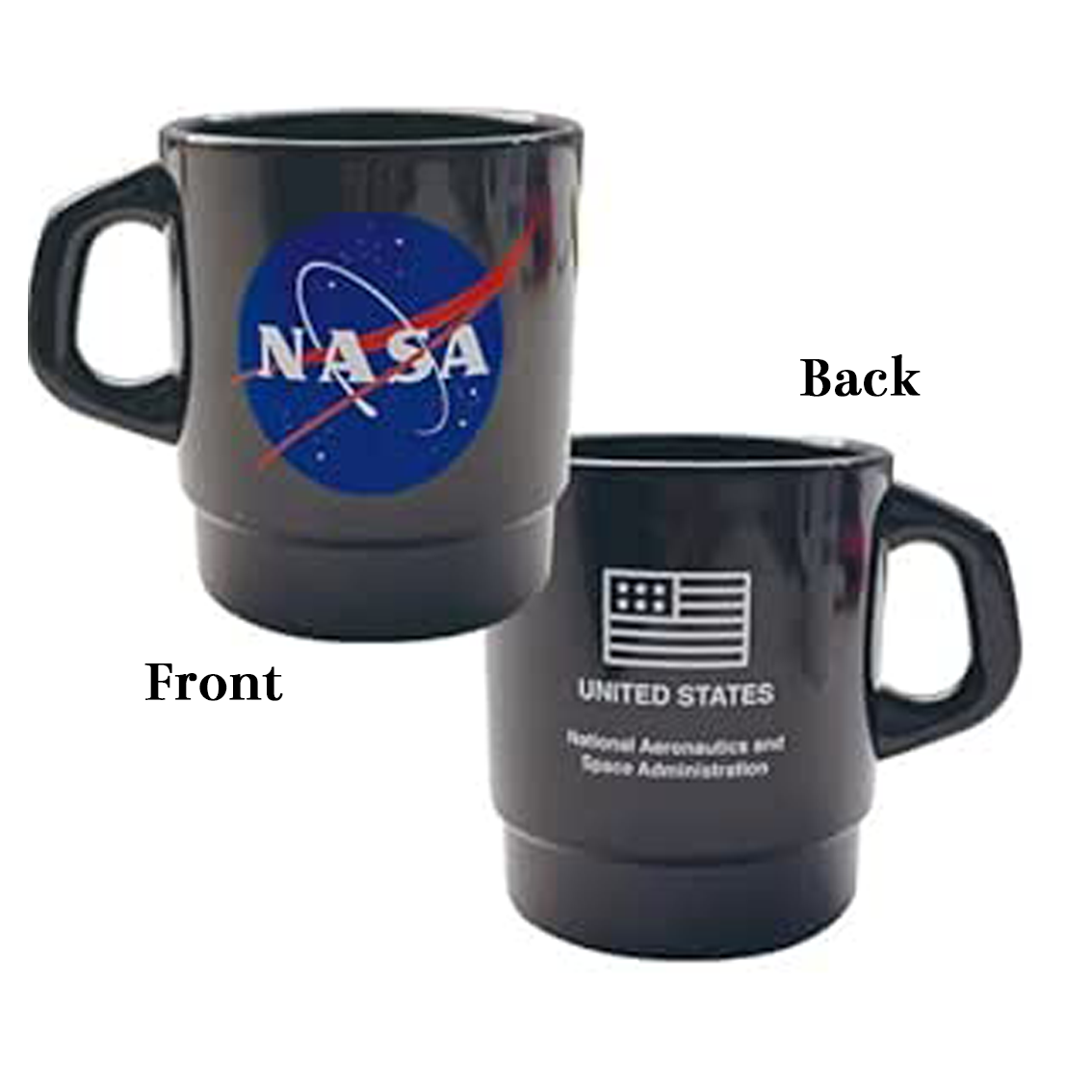 NASA Stacking Mug Black