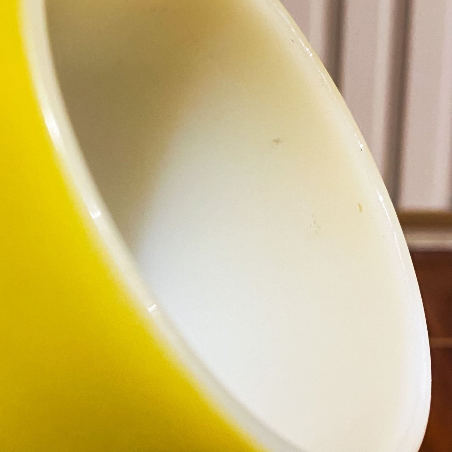 FireKing Yellow/Brow Ribbed Bottom Stacking Mug (YB2)