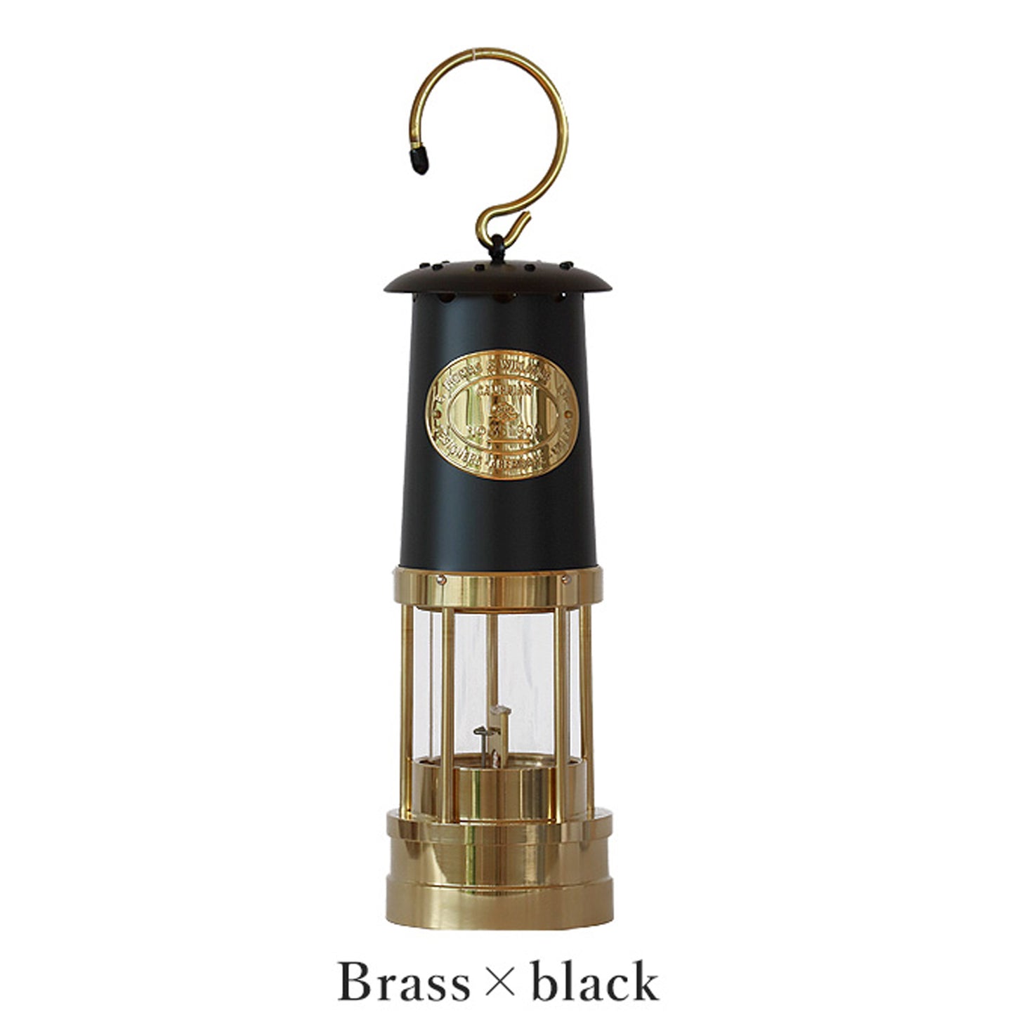 E. Thomas & Williams Miner Lamp (Brass & Black Stainless Steel)