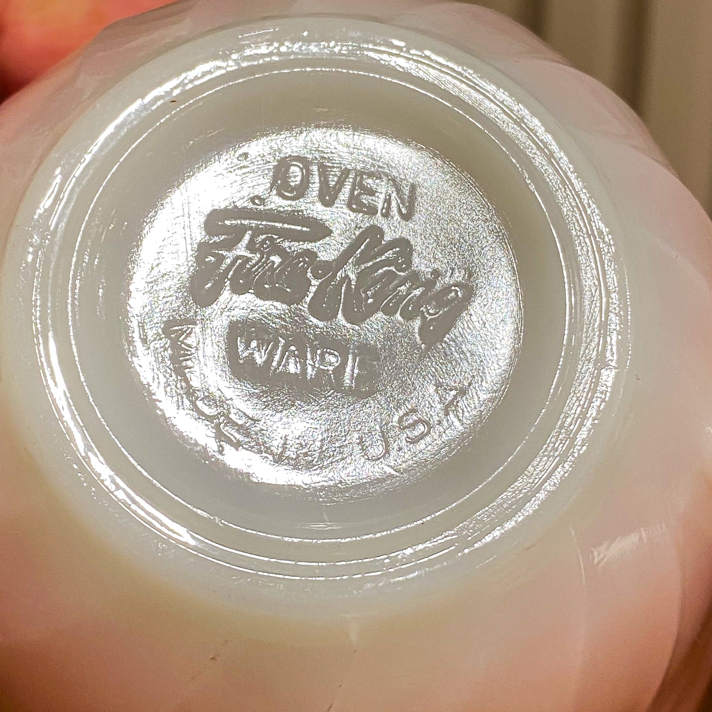 FireKing Pink Swirl Cup & Saucer (pink1)