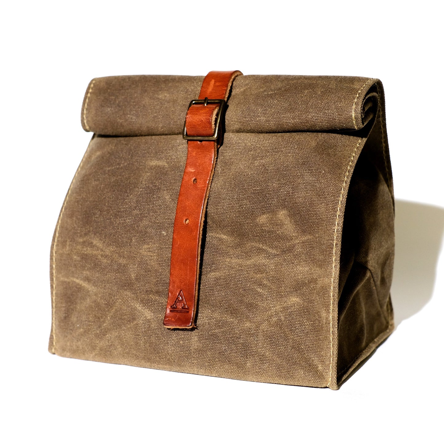 Waxed canvas Lunch Tote: Dark Khaki Bourbon - LAB Collector Hong Kong