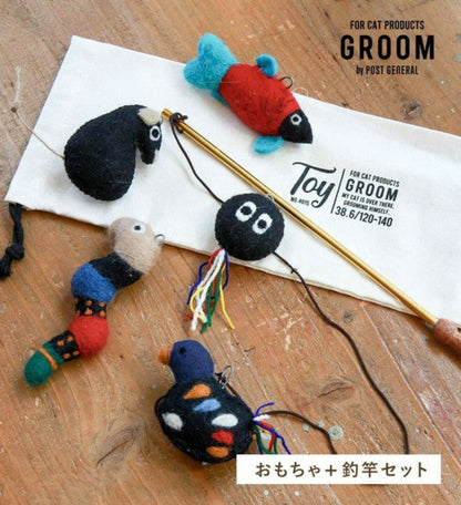 天然材質毛氈逗貓棒