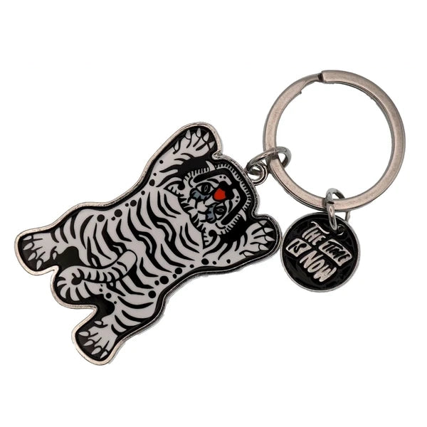 Tibet Tiger Keychain White