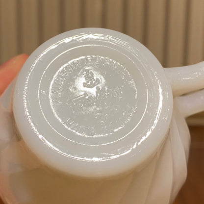 FireKing White Demitasse Cup & Saucer (demi1)