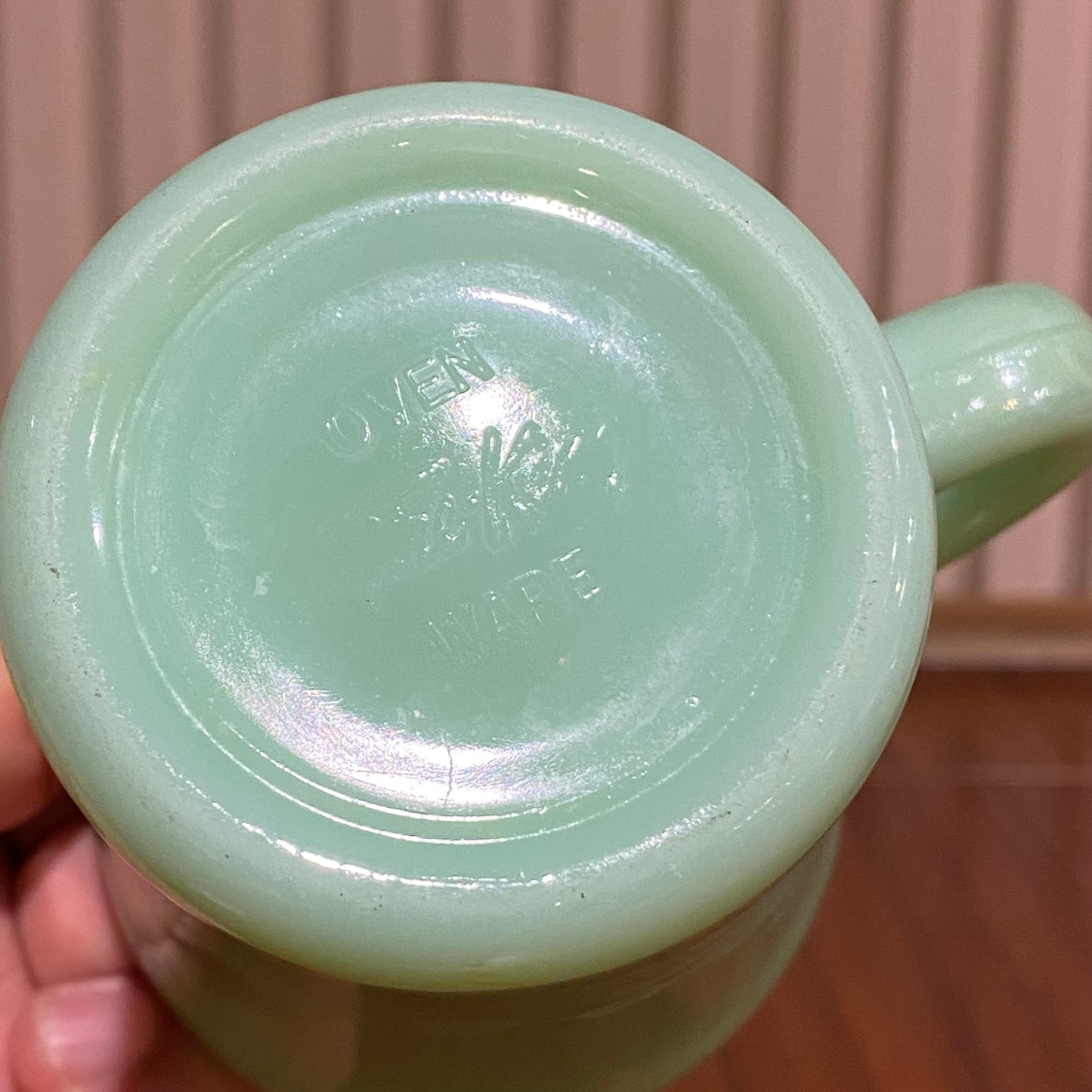 FireKing C-handle Slim Chocolate Mug, Made in USA 1950s (co1)