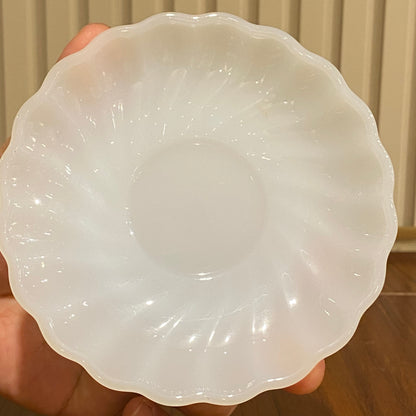 FireKing White Demitasse Cup & Saucer (demi1)