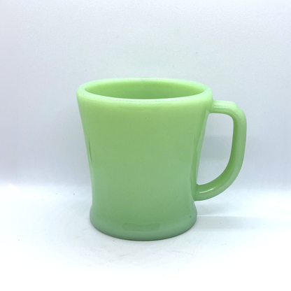 FireKing Jadeite Flat bottom D handle Mug, Made in USA 1950s (D2)