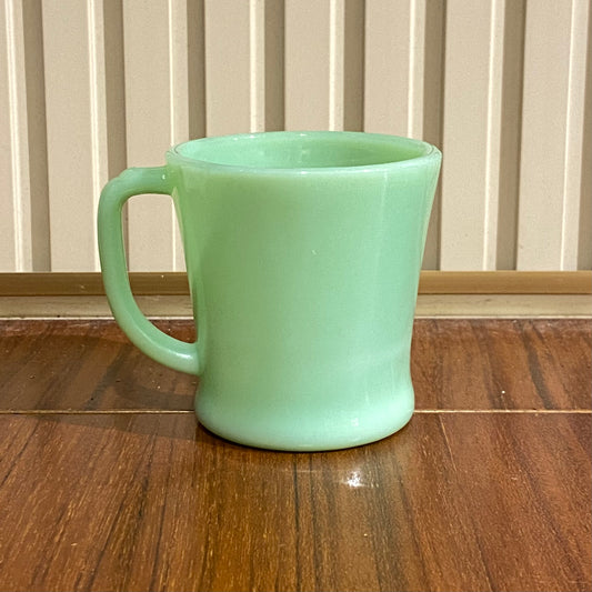 FireKing Jadeite D handle Mug, Made in USA 1960s (D3)