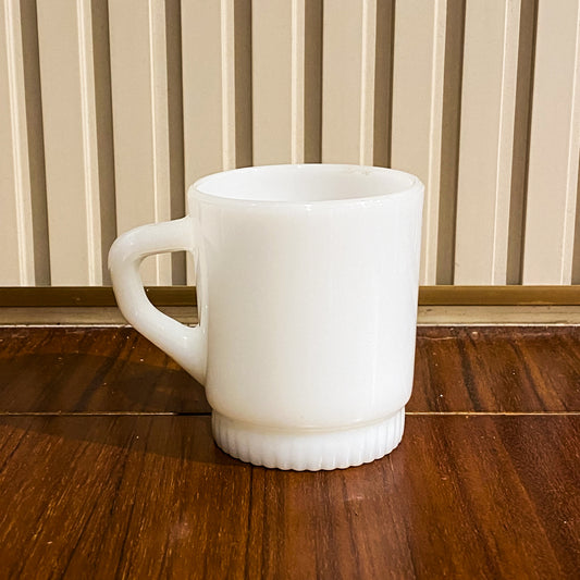 FireKing White Ribbed Bottom Stacking Mug (WB1)