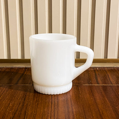 FireKing White Ribbed Bottom Stacking Mug (WB1)
