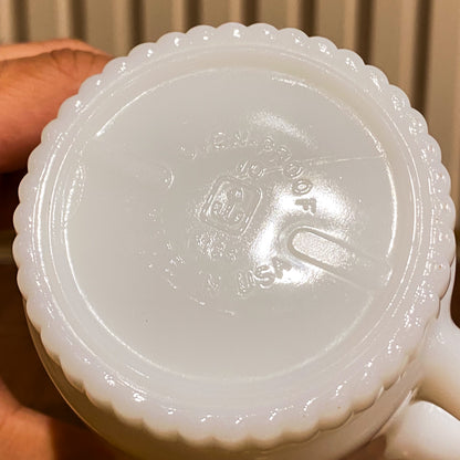 FireKing White Ribbed Bottom Stacking Mug (WB1)