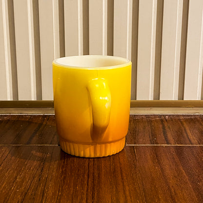 FireKing Yellow/Orange Ribbed Bottom Stacking Mug (Y01)