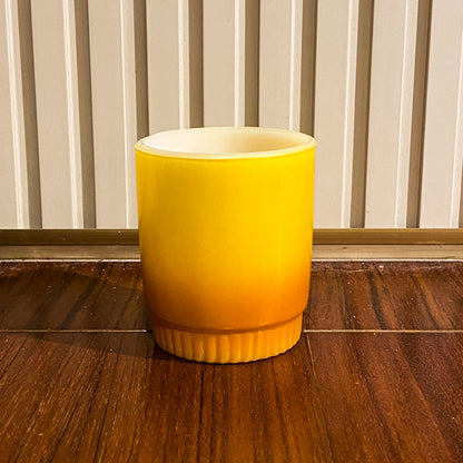 FireKing Yellow/Orange Ribbed Bottom Stacking Mug (Y02)