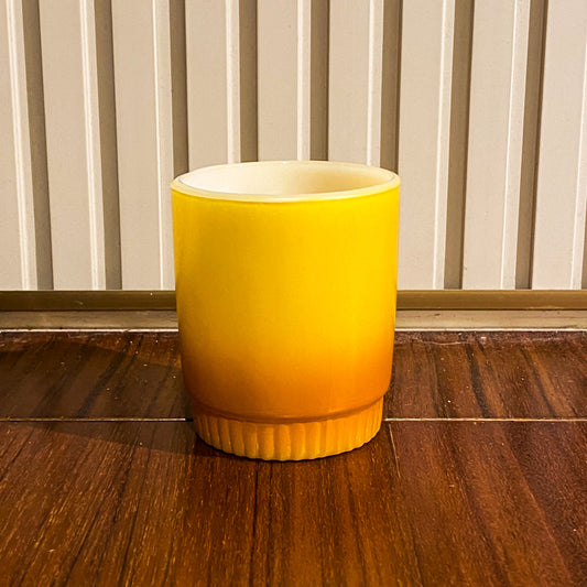 FireKing Yellow/Orange Ribbed Bottom Stacking Mug (Y02)