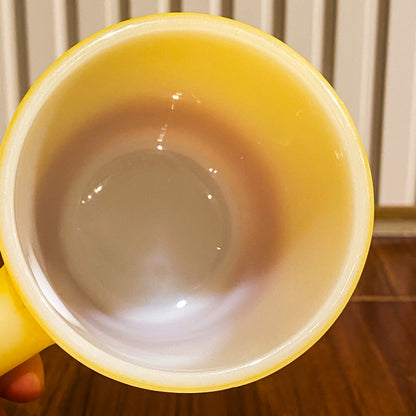 FireKing Yellow/Orange Ribbed Bottom Stacking Mug (Y02)