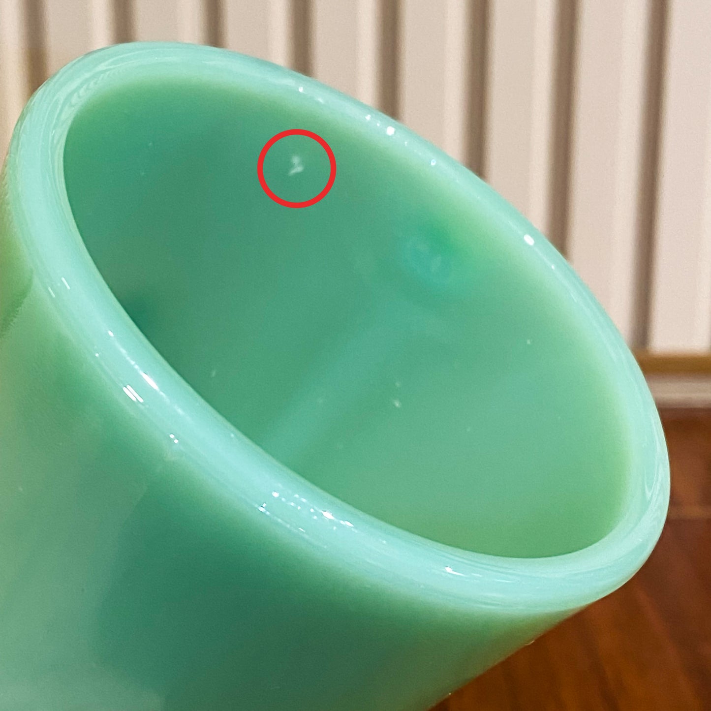 FireKing Jadeite D handle Mug, Made in USA 1960s (D4)