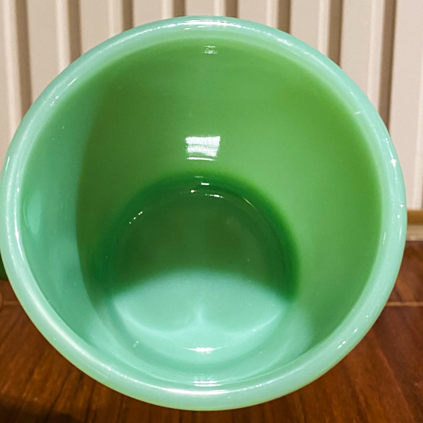 FireKing Jadeite D handle Mug, Made in USA 1960s (D5)