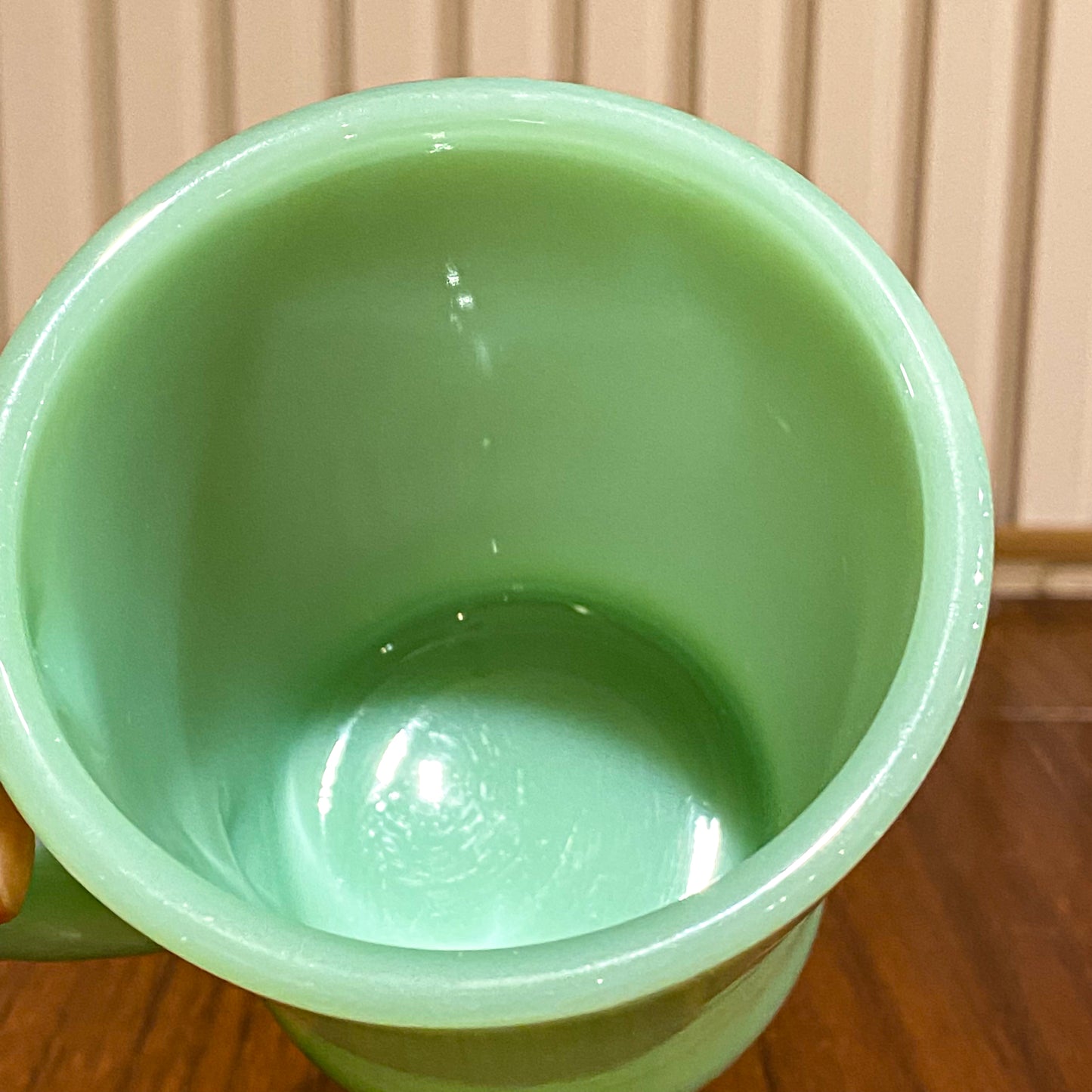 FireKing Jadeite D handle Mug, Made in USA 1960s (D6)