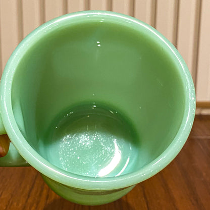 FireKing Jadeite D handle Mug, Made in USA 1960s (D7)