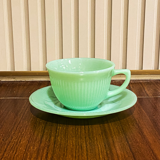 FireKing Jane Ray Cup & Sauce 1950s-60s with logo (JR7)