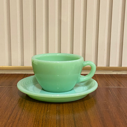 FireKing Restaurant-ware cup & saucer, Made in USA 1950s-60s (CS1)
