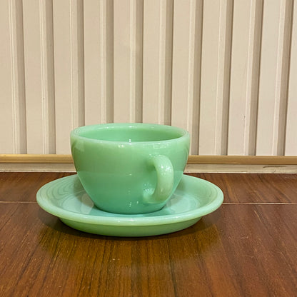 FireKing Restaurant-ware cup & saucer, Made in USA 1950s-60s (CS1)