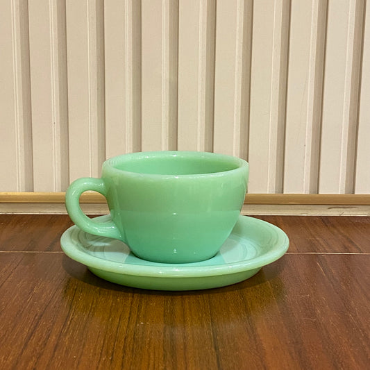 FireKing Restaurant-ware cup & saucer, Made in USA 1950s-60s (CS1)