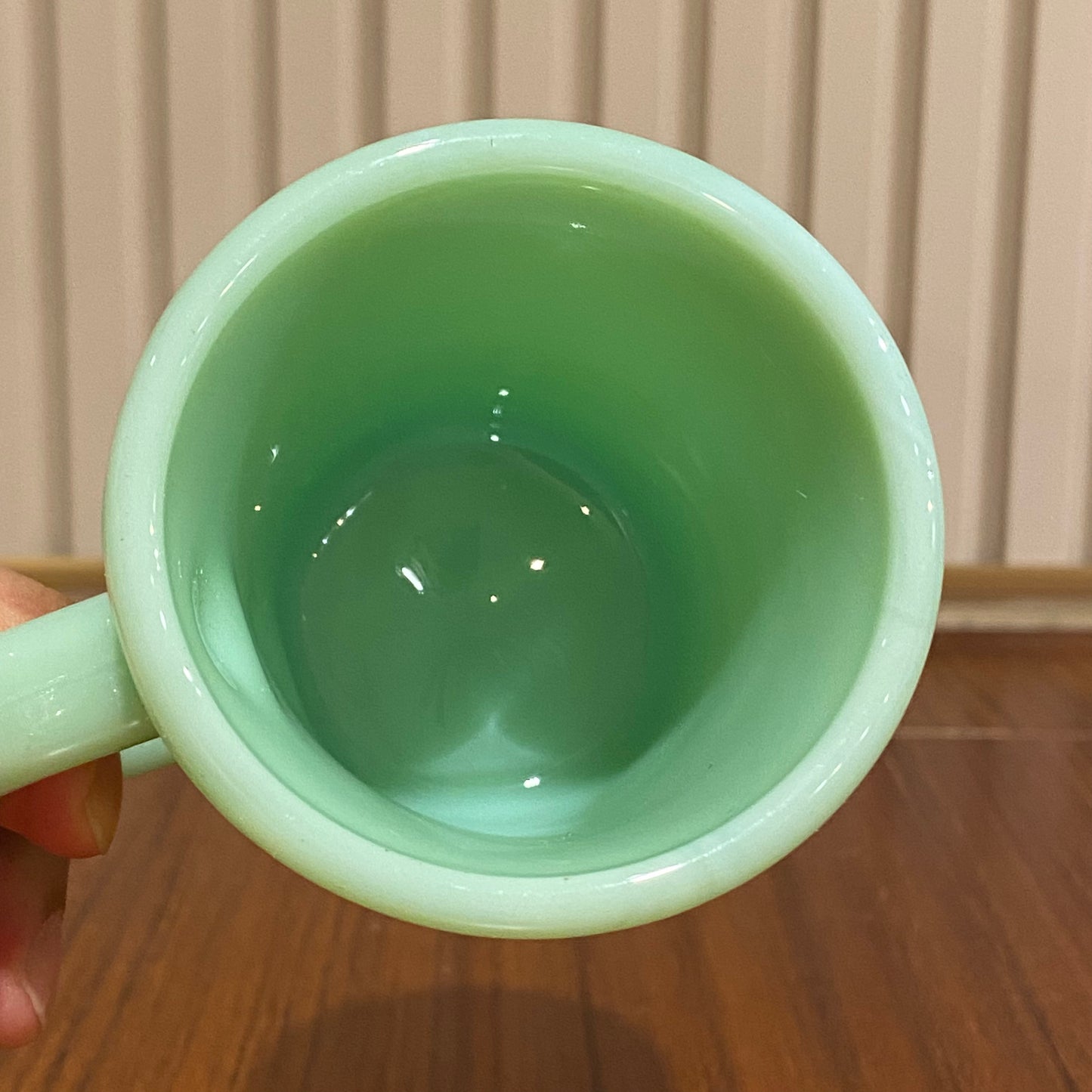 FireKing C-handle Slim Chocolate Mug, Made in USA 1950s (co2)