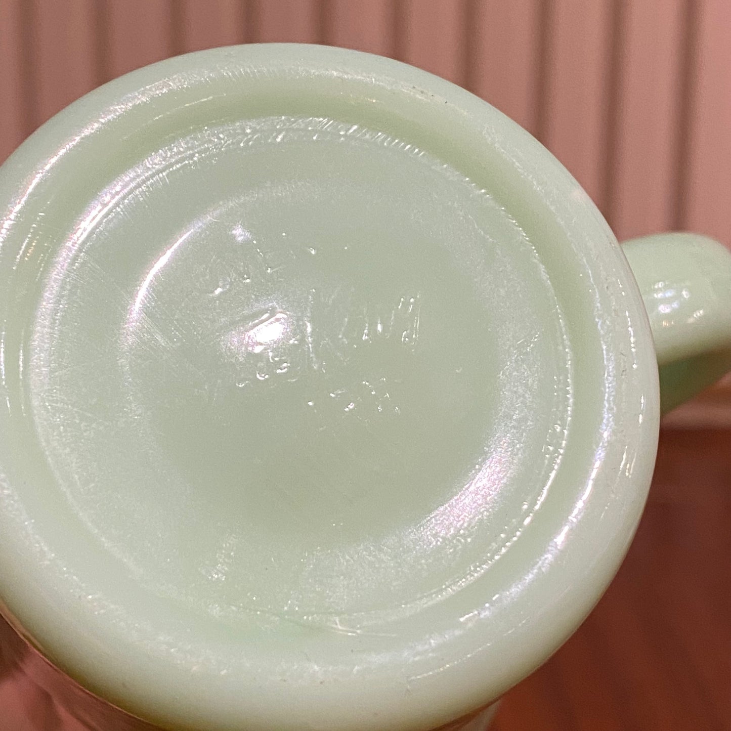 FireKing C-handle Slim Chocolate Mug, Made in USA 1950s (co3)