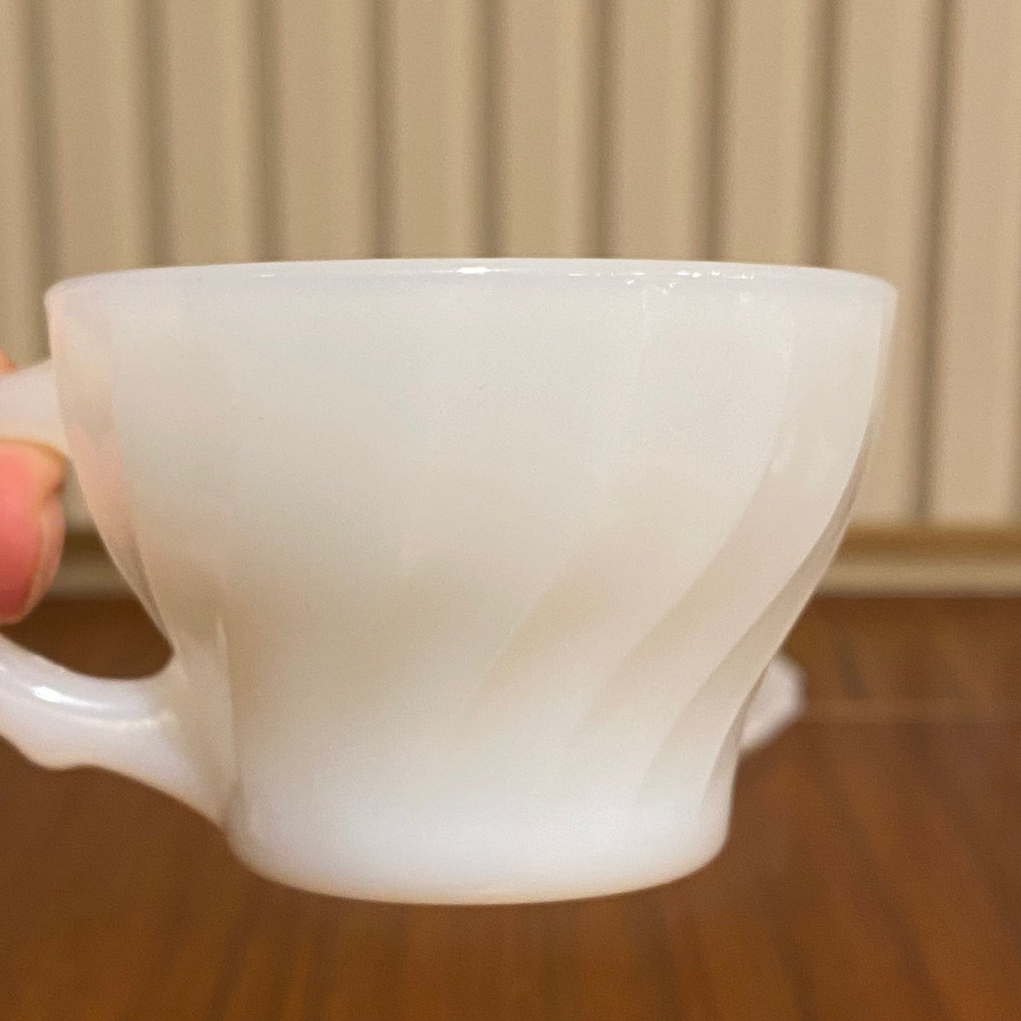 FireKing White Demitasse Cup & Saucer (demi1)