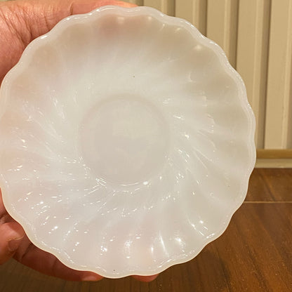 FireKing White Demitasse Cup & Saucer (demi1)