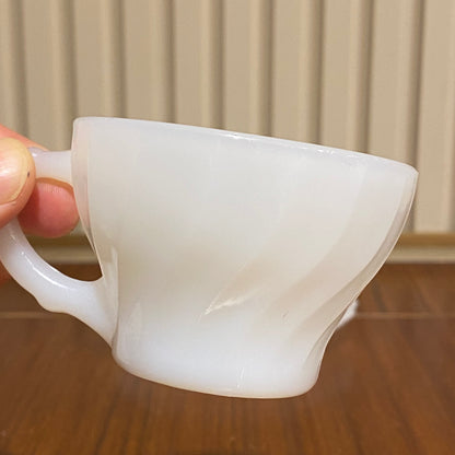 FireKing White Demitasse Cup & Saucer (demi2)