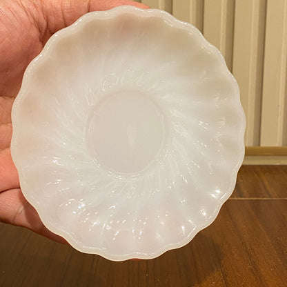 FireKing White Demitasse Cup & Saucer (demi2)