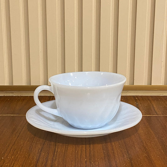 FireKing Azurite Swirl Cup & Saucer (az1)
