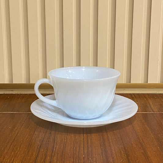 FireKing Azurite Swirl Cup & Saucer (az2)