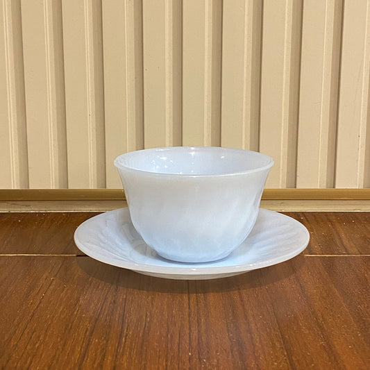 FireKing Azurite Swirl Cup & Saucer (az2)