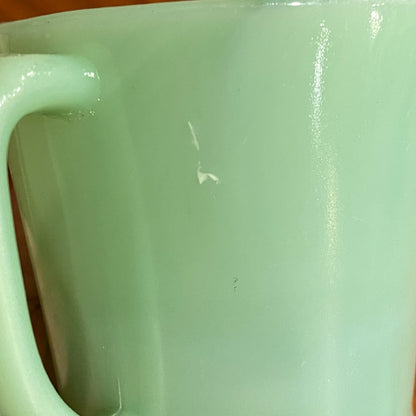 FireKing Jadeite D handle Mug, Made in USA 1960s (D1)