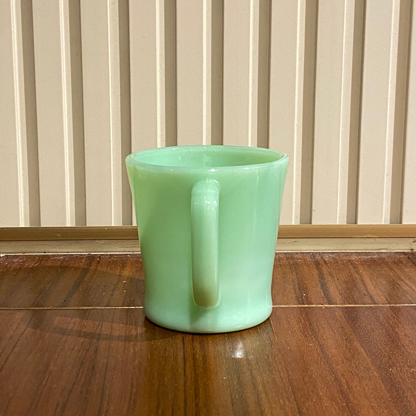 FireKing Jadeite D handle Mug, Made in USA 1960s (D3)