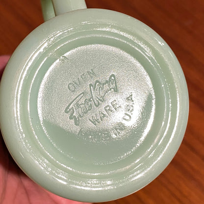 FireKing Jadeite D handle Mug, Made in USA 1960s (D3)