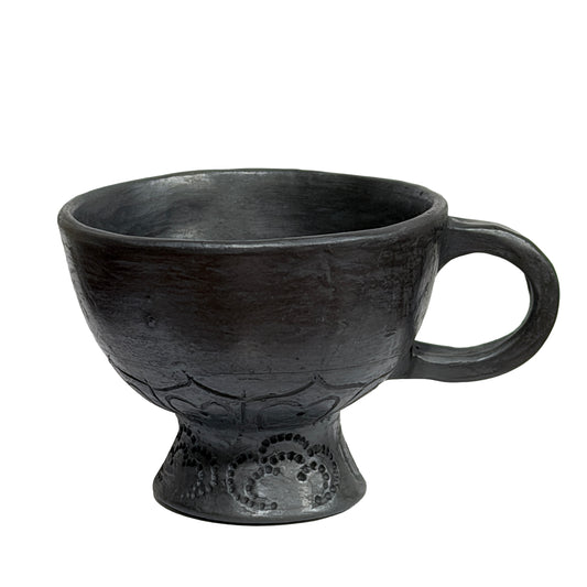 西藏黑陶酥油茶杯 Tibetan Black Clay Mug