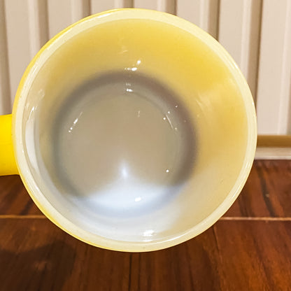 FireKing Yellow/Brow Ribbed Bottom Stacking Mug (YB1)