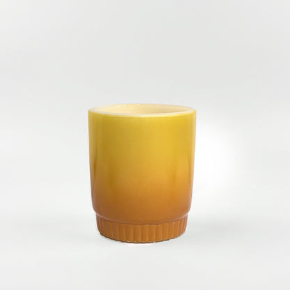 FireKing Yellow/Orange Ribbed Bottom Stacking Mug (Y01)