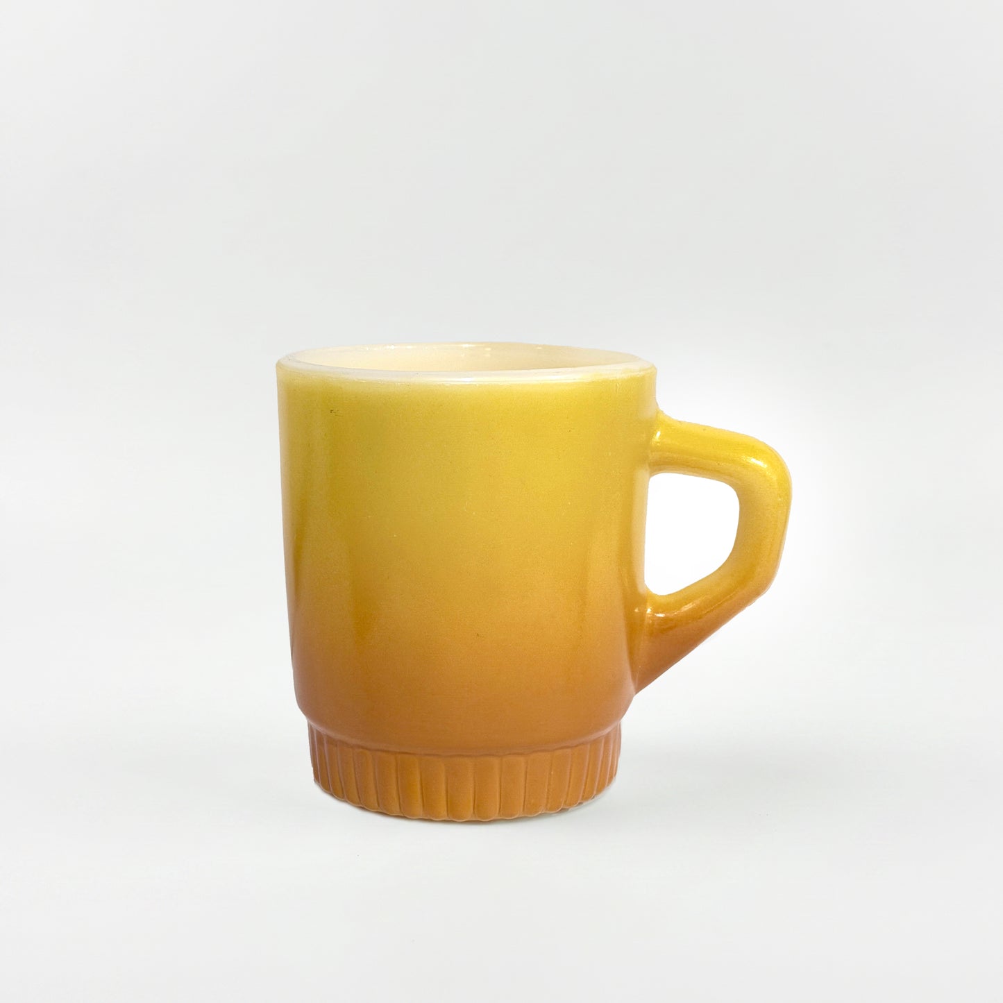 FireKing Yellow/Orange Ribbed Bottom Stacking Mug (Y02)