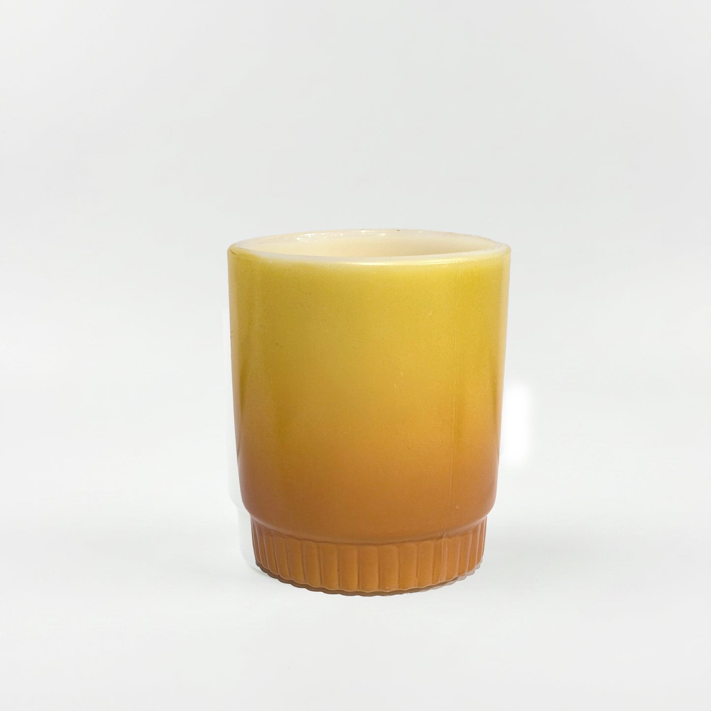 FireKing Yellow/Orange Ribbed Bottom Stacking Mug (Y02)