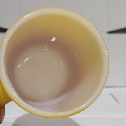 FireKing Yellow/Orange Ribbed Bottom Stacking Mug (Y02)