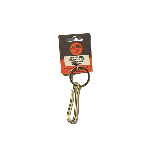 Fish Hook Key Ring Gold