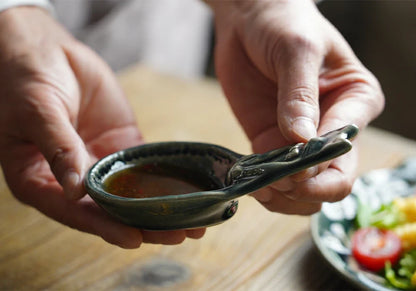 益子燒 貓咪造型豆皿